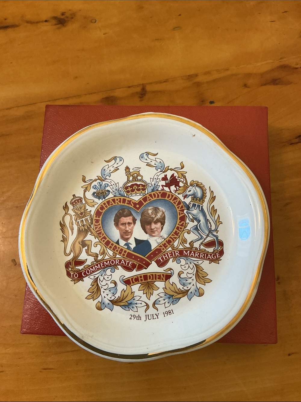 Vintage Lady Diana Spencer Commemorative Dish by Palissy Royal Worcester Spode